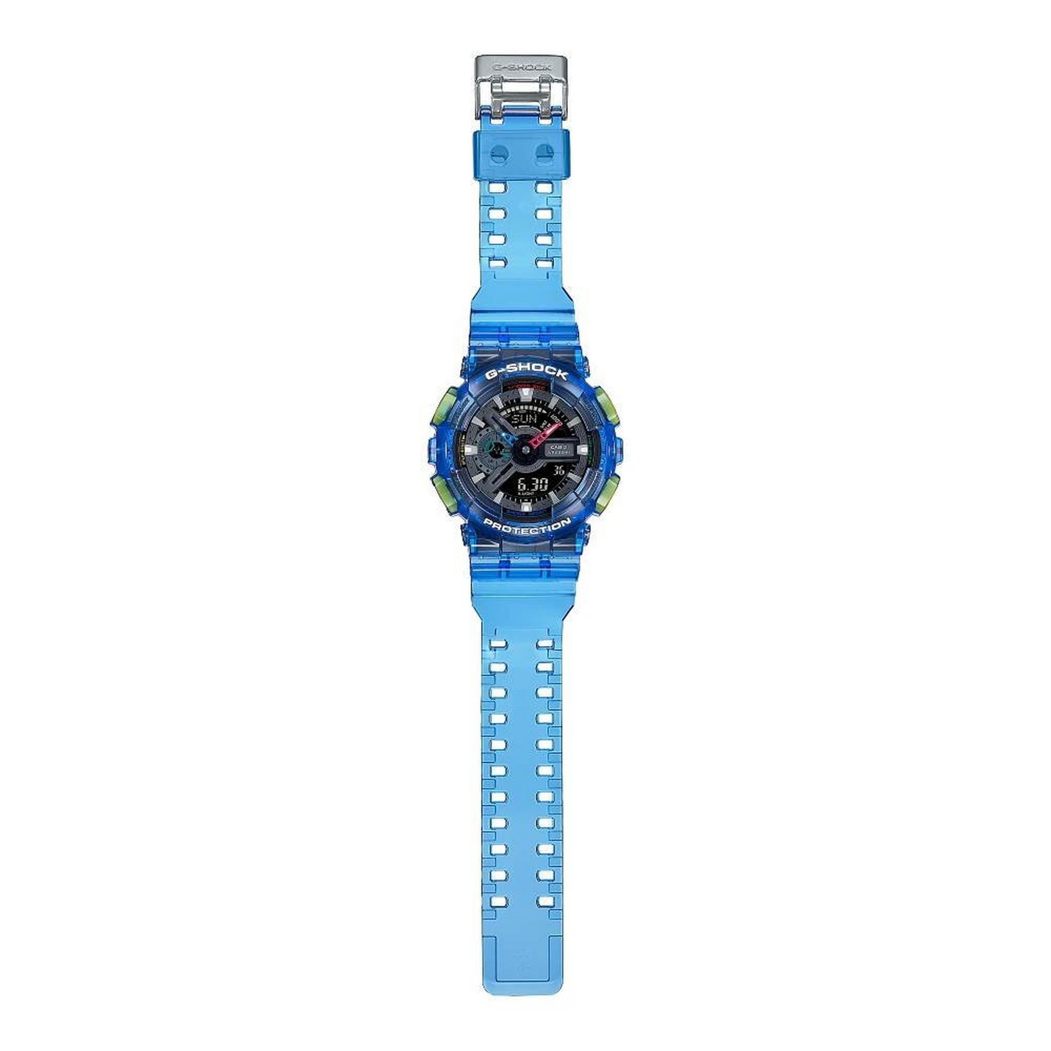ساعة جي-شوك يوث للرجال من كاسيو ، رقمية\أنالوج، 55 مم،  GA-110JT-2ADR – أزرق