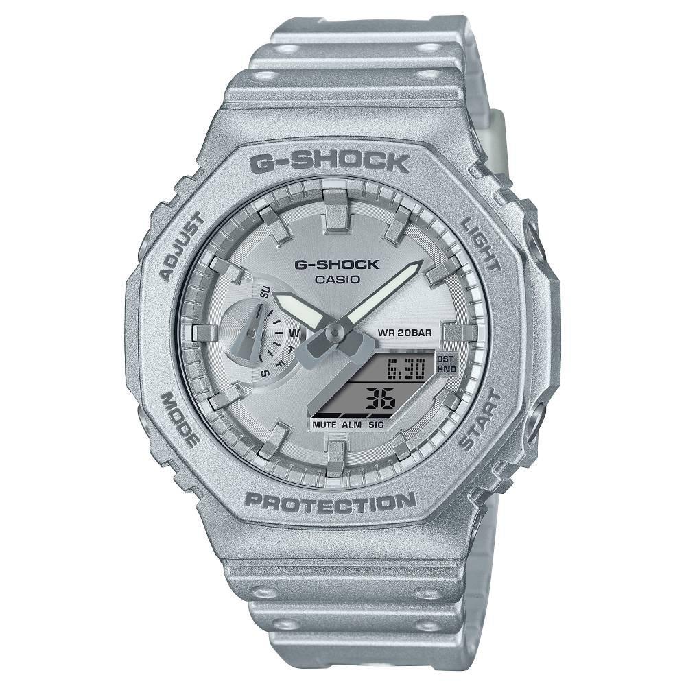 Buy Casio g-shock youth watch for men, analog/digital, 48 mm, ga-2100ff-8adr – silver in Kuwait