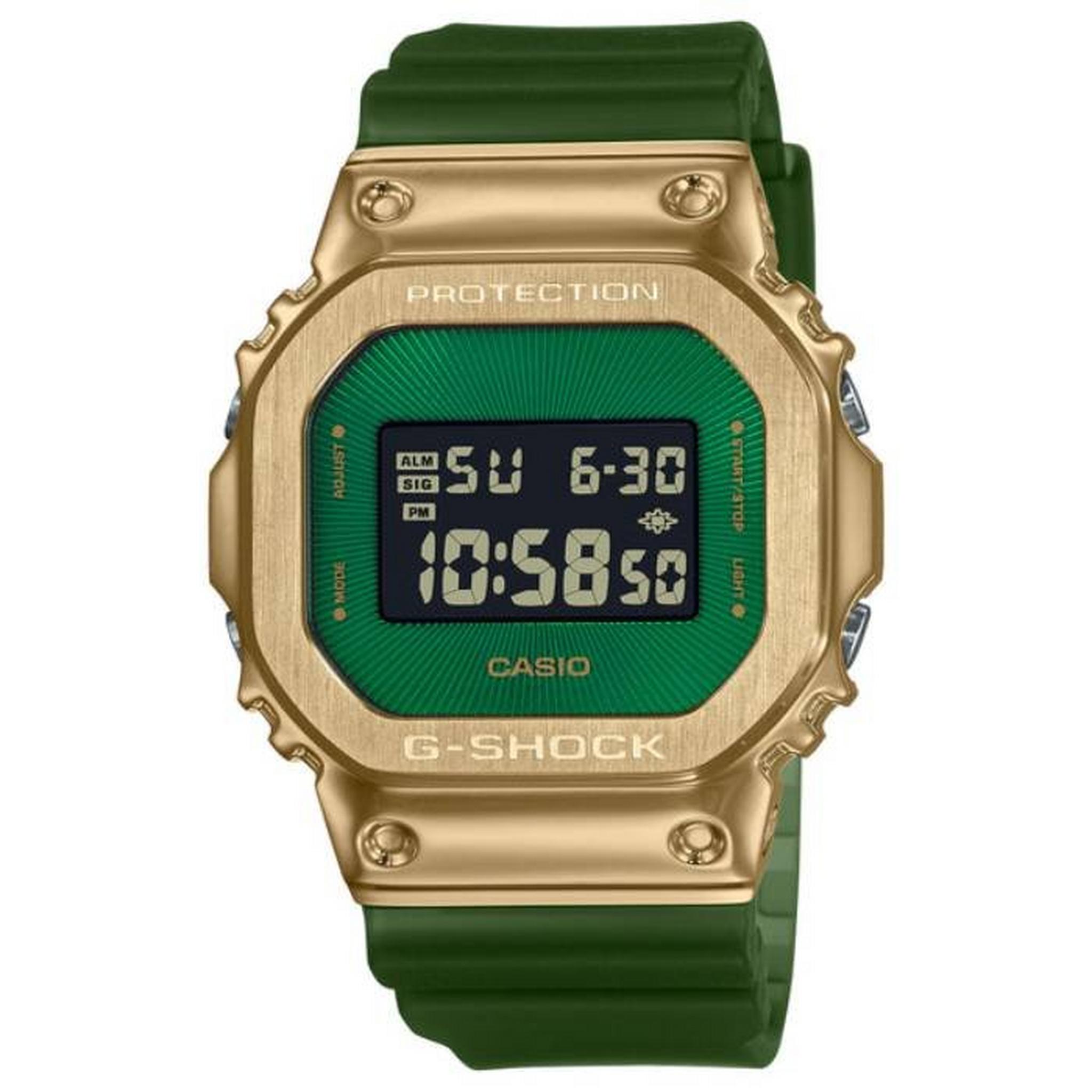 ساعة جي-شوك يوث لكلا الجنسين من كاسيو ، رقمية،  49مم،  GM-5600CL-3DR– أخضر