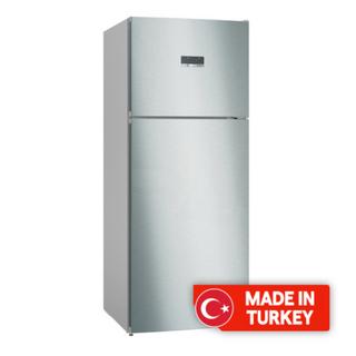 اشتري Bosch refrigerator top freezer, 21 cft, 581l capacity, kdn76xi30m – silver في الكويت