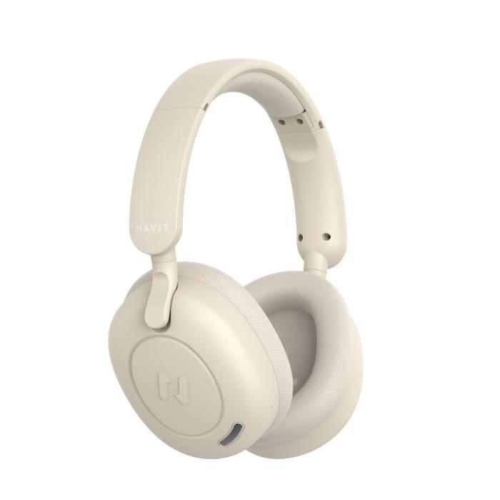 Havit Hybrid Active Noise Cancellation Wireless Headphones, H655BT – Beige