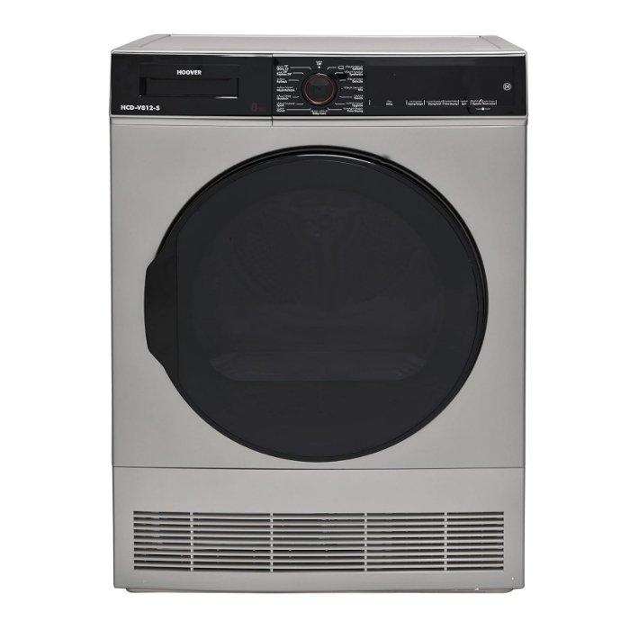 Hoover 8 Kg Condenser Dryer, HCDV812S Silver Xcite
