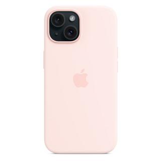 Buy Apple iphone 15 silicone case with magsafe light pink in Kuwait