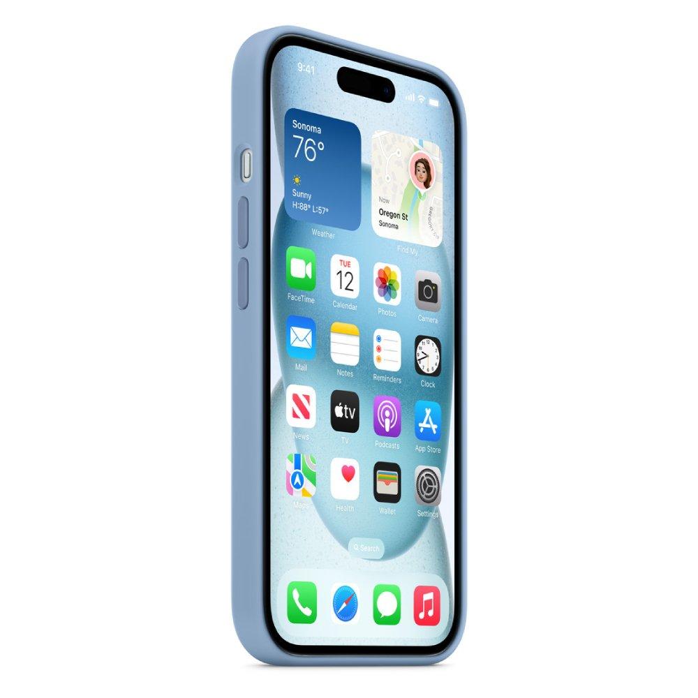 Apple iPhone 15 Silicone Case with MagSafe Winter Blue