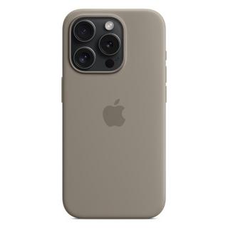 Buy Apple iphone 15 pro silicone case with magsafe - clay in Kuwait