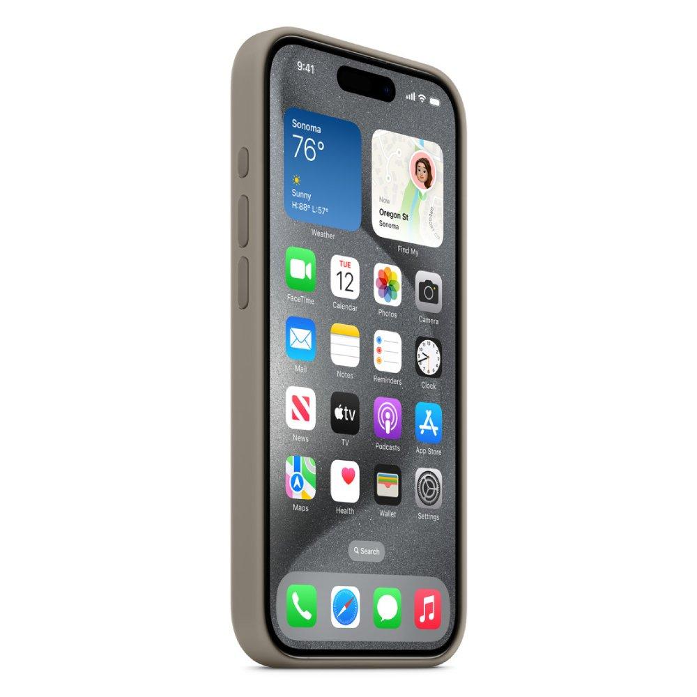 Apple iPhone 15 Pro Silicone Case with MagSafe - Clay