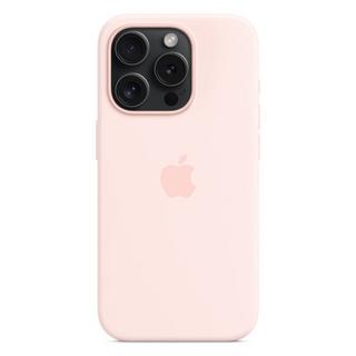 Buy Apple iphone 15 pro silicone case with magsafe - light pink in Kuwait