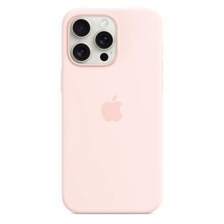 Buy Apple iphone 15 pro max silicone case with magsafe - light pink in Kuwait