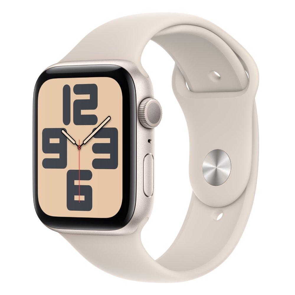 Buy Apple watch se gps 40mm starlight aluminium case with starlight sport band - s/m in Kuwait