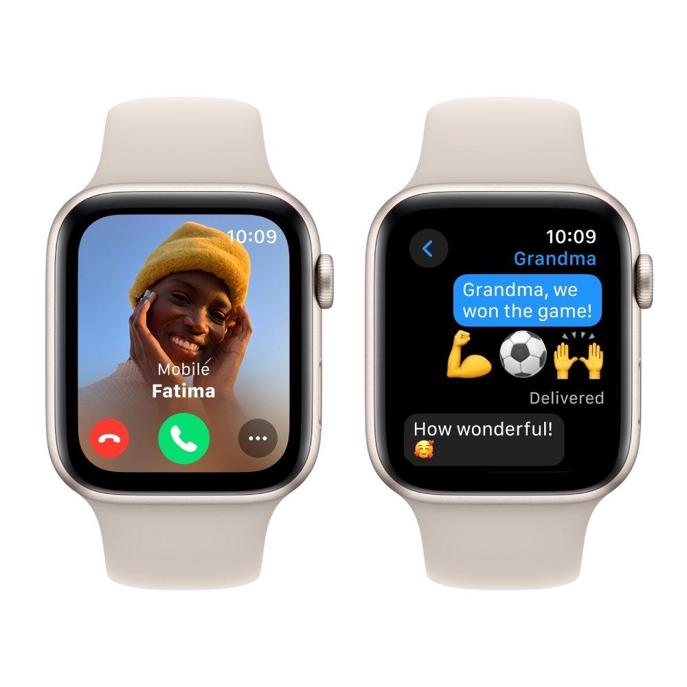 Apple Watch SE GPS 40mm Starlight Aluminium Case with Starlight Sport Band - S/M