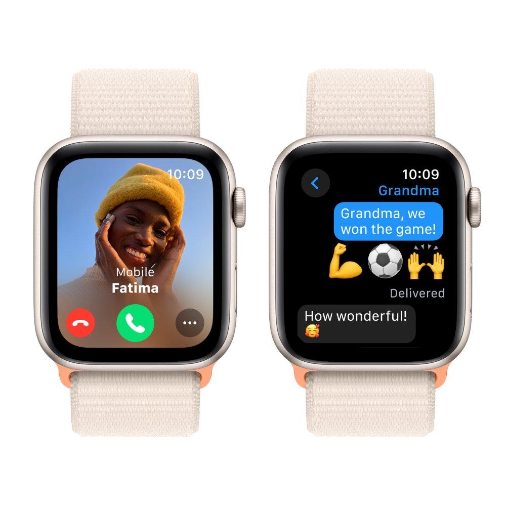 Apple Watch SE GPS 40mm Starlight Aluminium Case with Starlight Sport Loop