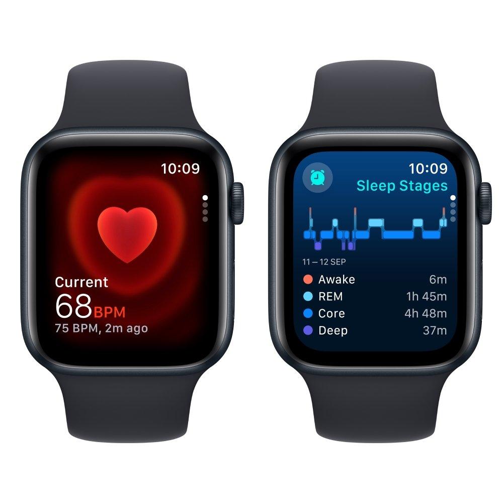 Apple Watch SE GPS 40mm Midnight Aluminium Case with Midnight Sport Band - M/L