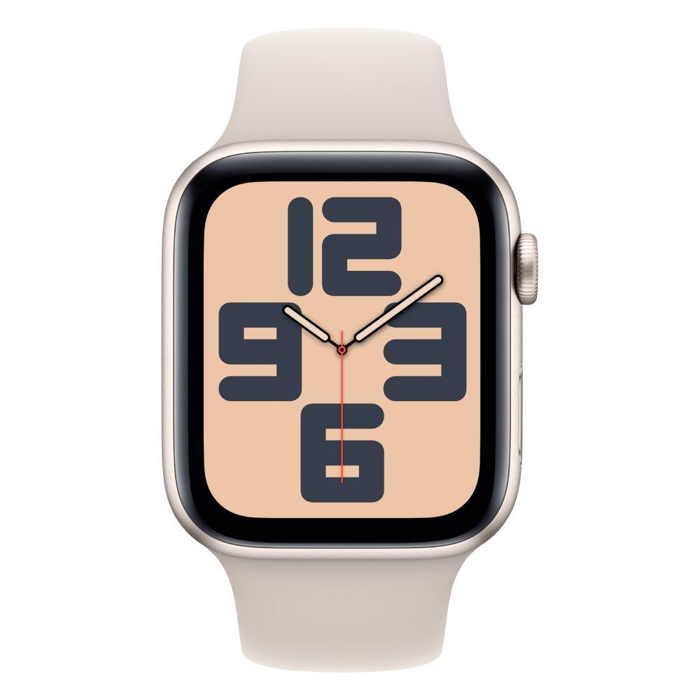 Apple Watch SE GPS + Cellular 44mm Starlight Aluminium Case with Starlight Sport Loop