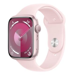 Buy Apple watch series 9 gps 41mm pink aluminium case with light pink sport band - s/m in Kuwait
