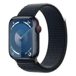 Buy Apple watch series9 gps + cellular 45mm midnight aluminium case with midnight sport loop in Kuwait