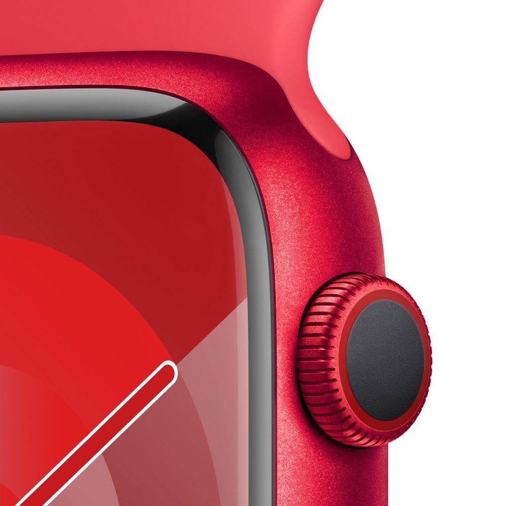 Apple Watch Series 9 GPS 41mm (PRODUCT) RED Aluminium Case with (PRODUCT) RED Sport Band - S/M