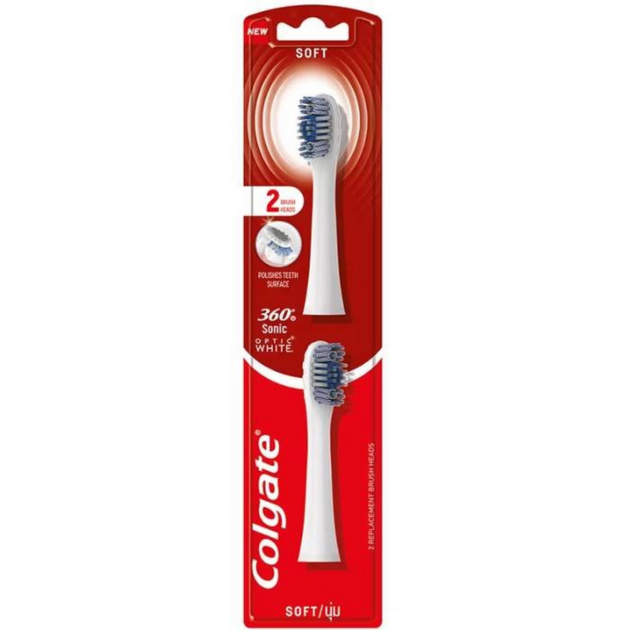 Colgate 360 Optic White Toothbrush Heads – White