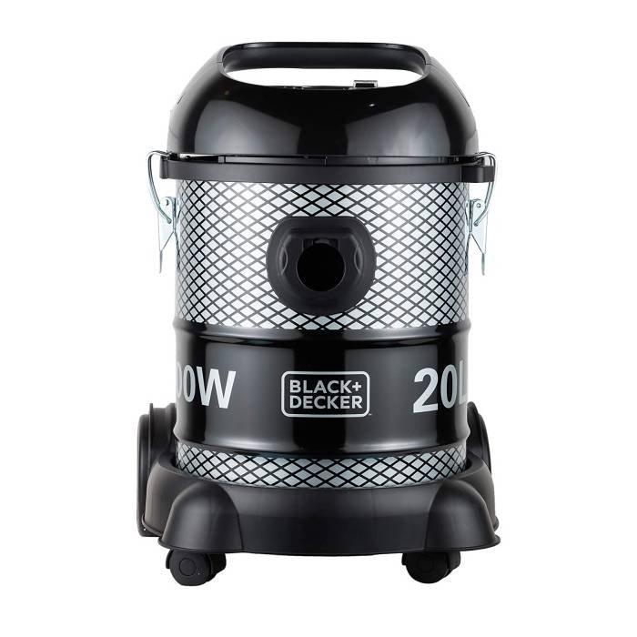 مكنسة كهربائية أسطوانية من بلاك اند ديكر، قدرة 2000 واط، سعة 20 لتر، BV2000-B5 - أسود