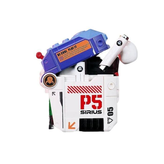 Gravastar Sirius P5 TWS Wireless Earbuds, 12mm, C5_MECHA_BLU – White & Blue