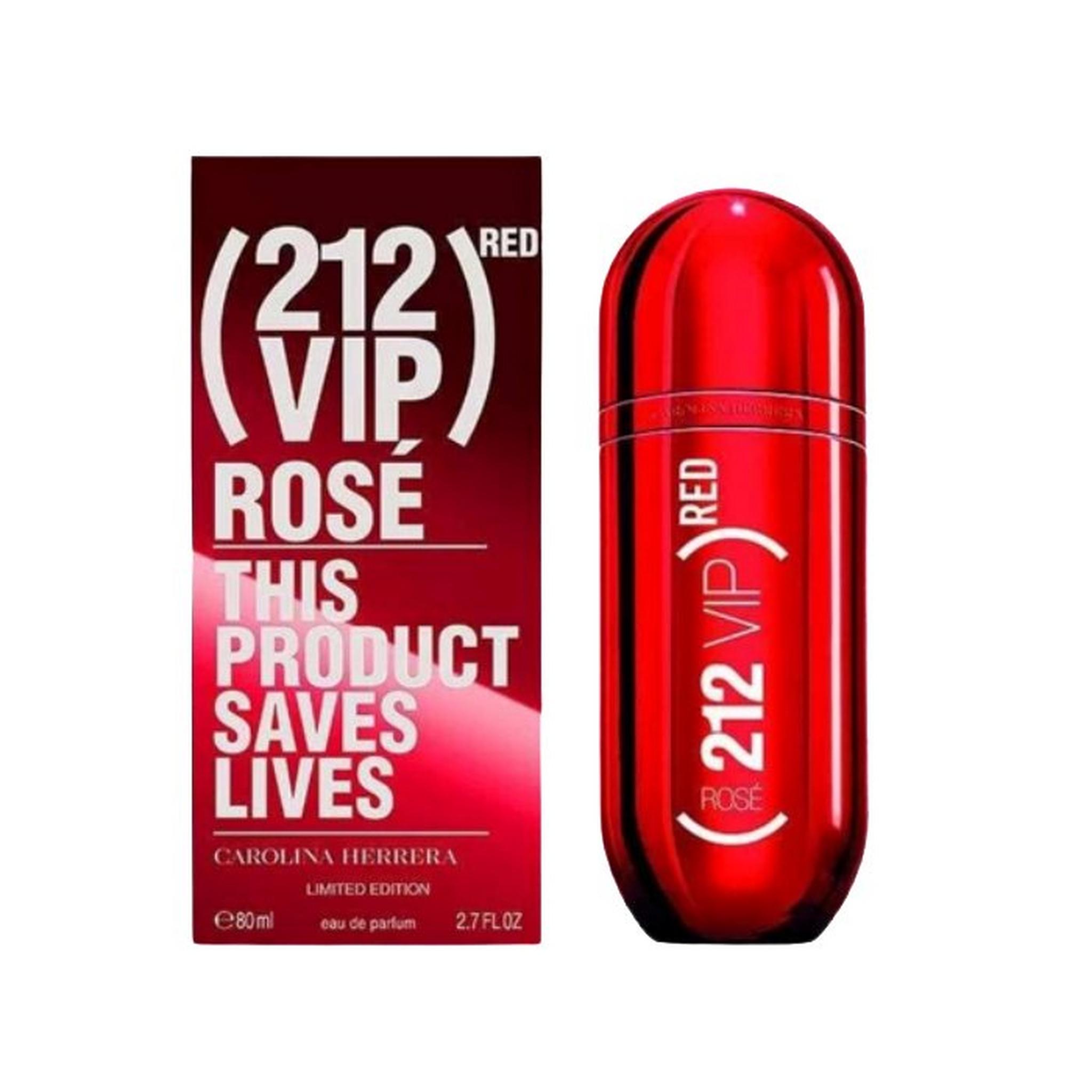 Carolina Herrera 212 VIP Rosé Red for Women - Eau de Perfume, 80ml