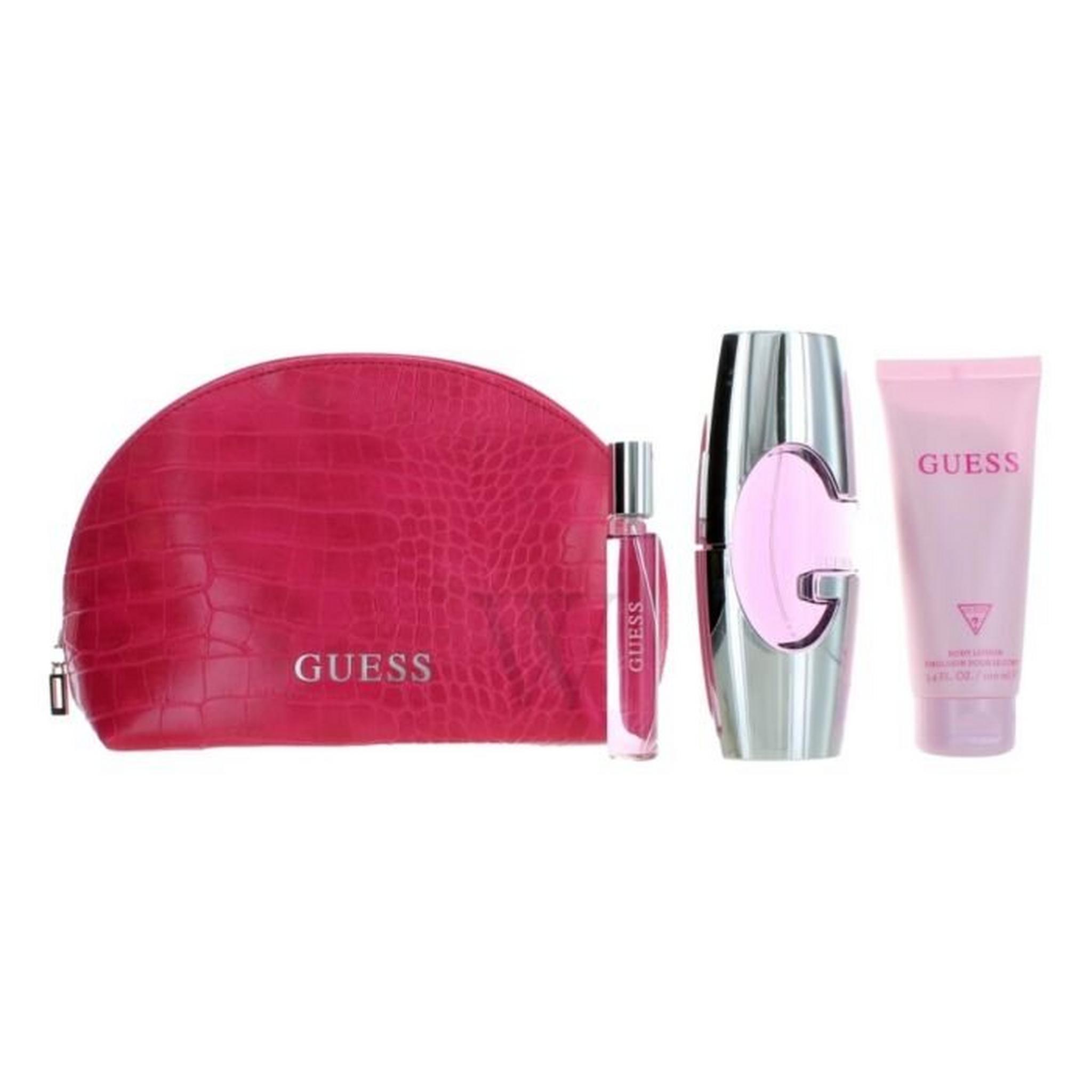 Guess Ladies Pink Spray 4Pcs Gift Set Fragrances