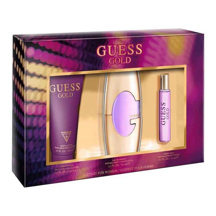 Guess Gold Women Gift Set - Edp 75ml + 200ml Bl + 15ml Spray