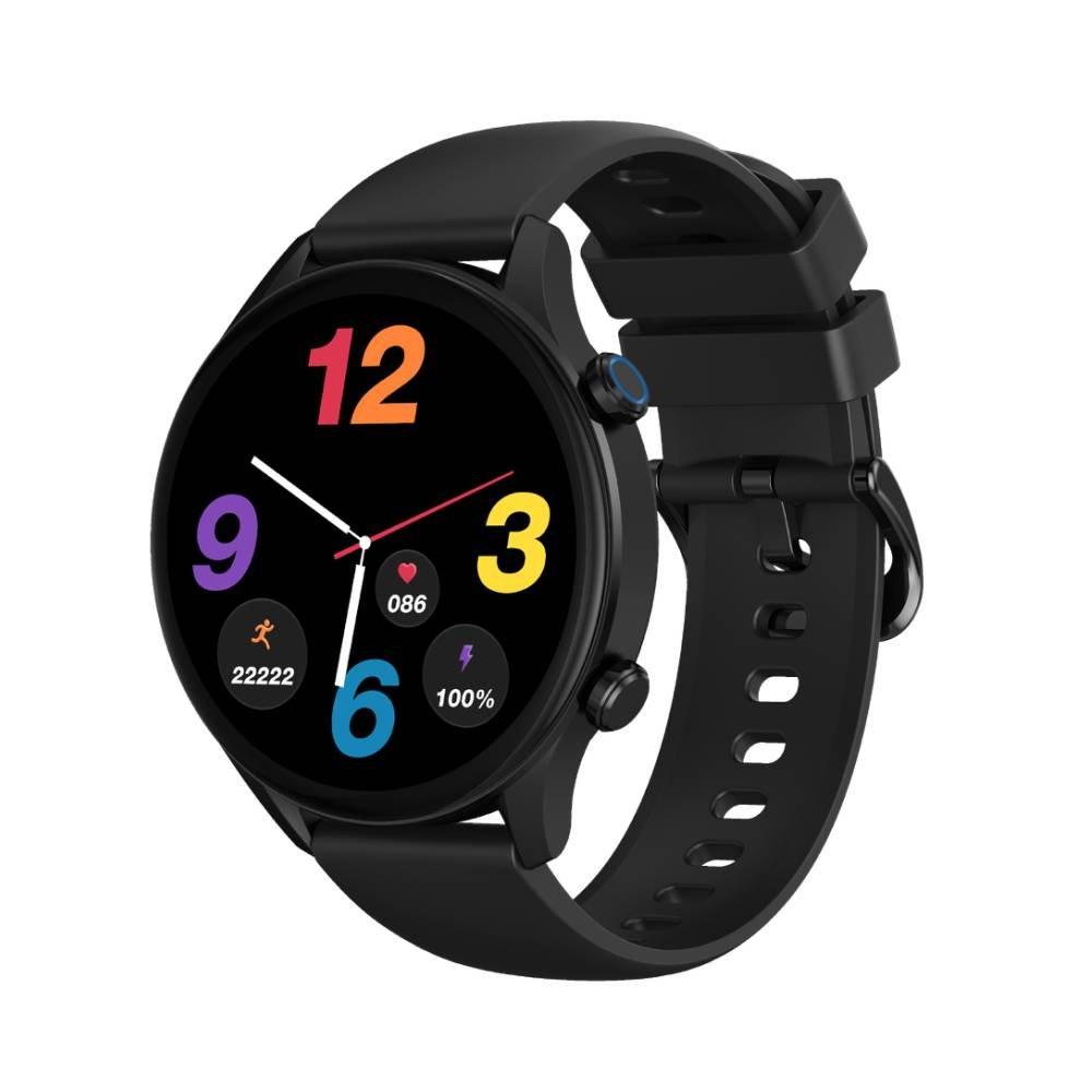 Buy G-tab gt7 smart watch, 36mm, stainless-steel body, leather starp - black in Kuwait