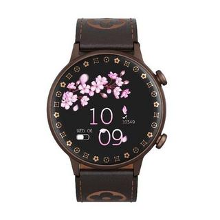 Buy G-tab watch gt9, 28mm, stainless-steel body, leather starp - coffee in Kuwait