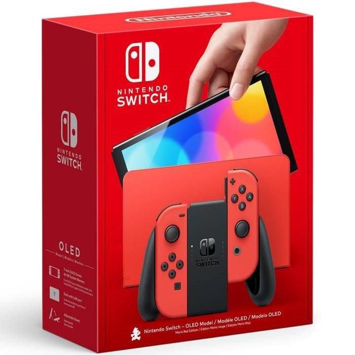 Nintendo Switch OLED Console - Mario Red