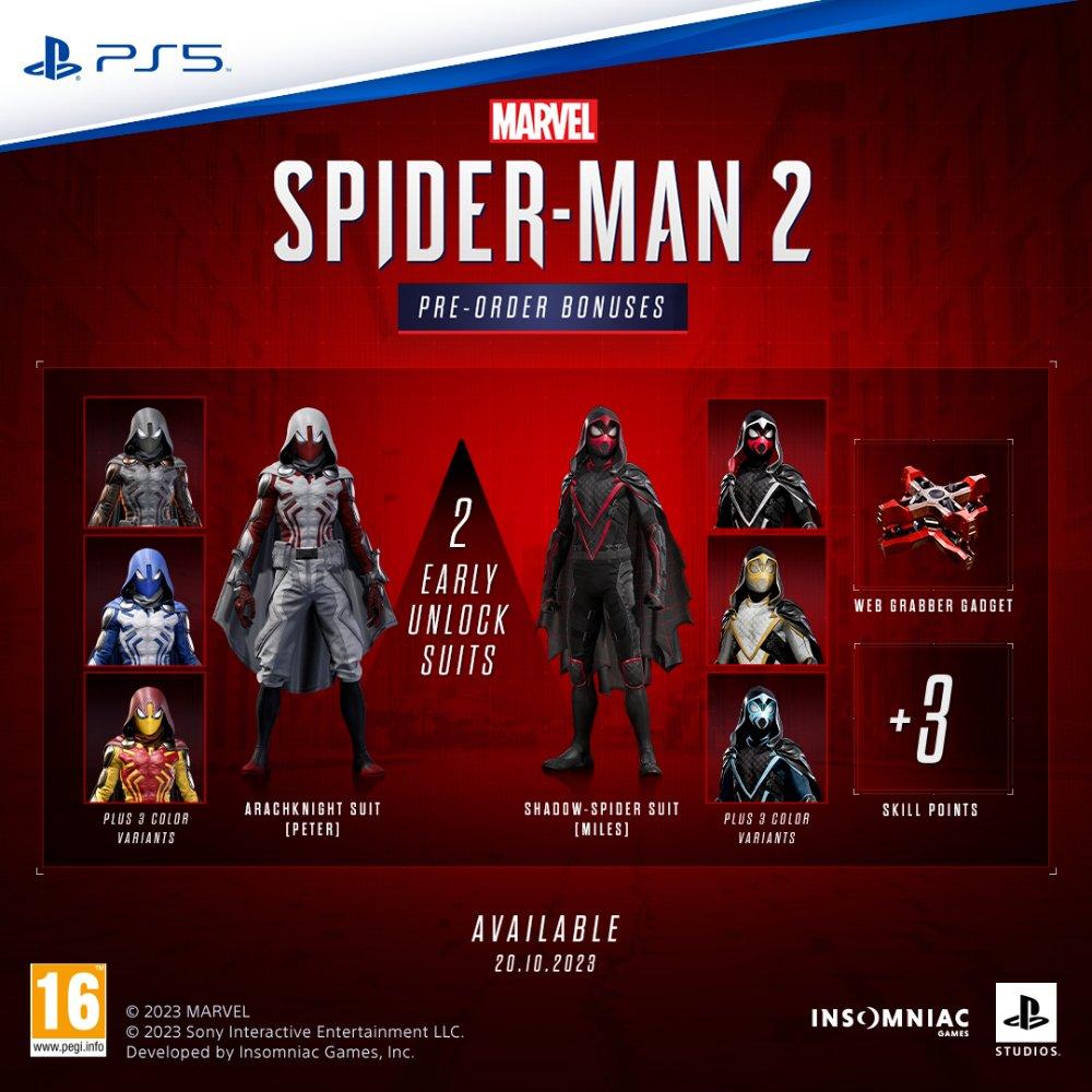 Pre-Order PS5 Marvel's Spider-Man 2 Game + Keychain + DLC