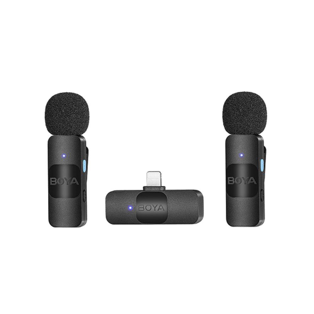 Boya Ultracompact 2.4GHz Wireless Microphone, Lightning Port, BY-V2 – Black