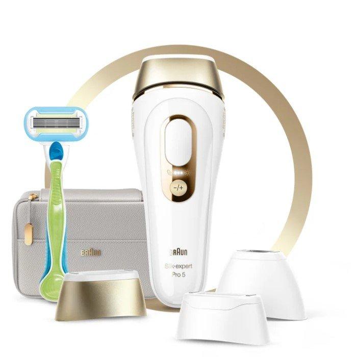 Braun Silk-expert Pro 5 Laser Hair Remover, PL5257 – White/Gold