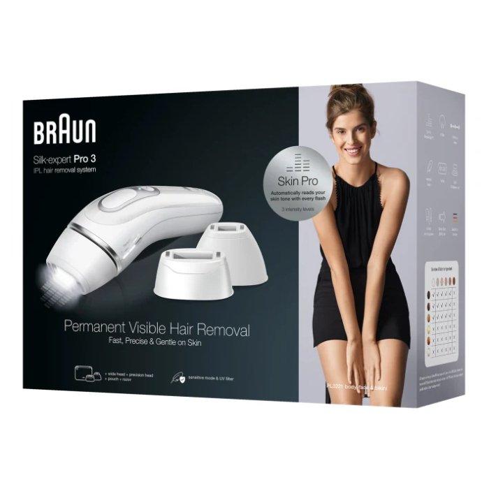 Braun Silk-expert Pro 3 Laser Hair Remover, PL3221 - White
