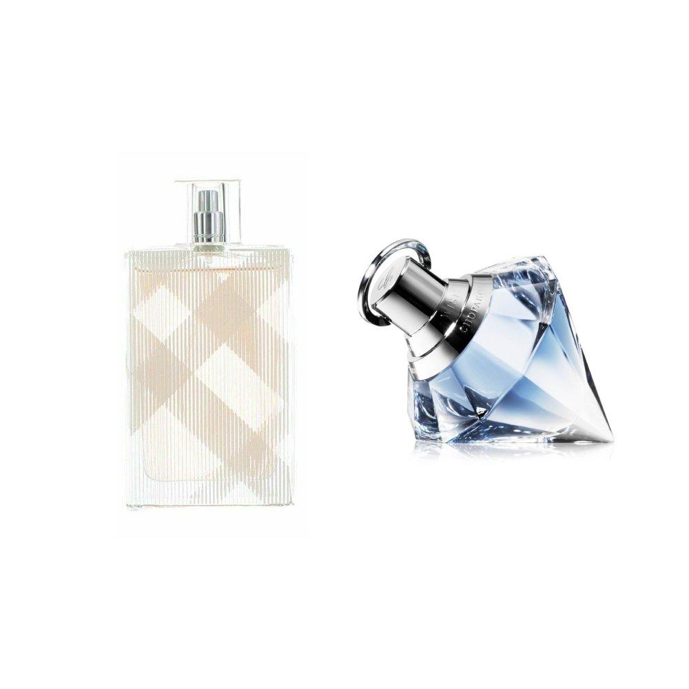 Burberry Brit 100ml + CHOPARD Wish Chopard 75ml for Women, Bundle, AZZARO VST