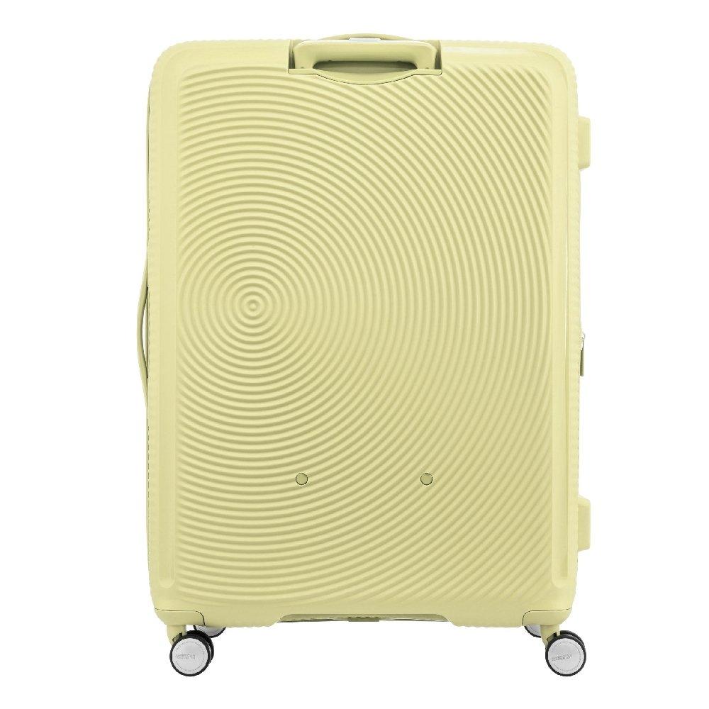 American Tourister Curio Spinner Hard Luggage Trolley Bag, 69cm, AO8X13024– Custard Yellow