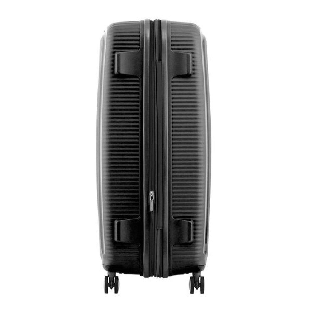 حقيبة سفر كوريو بجوانب صلبة وعجلات دوارة من أمريكان توريستر، مقاس 55 سم، AO8X09023– أسود