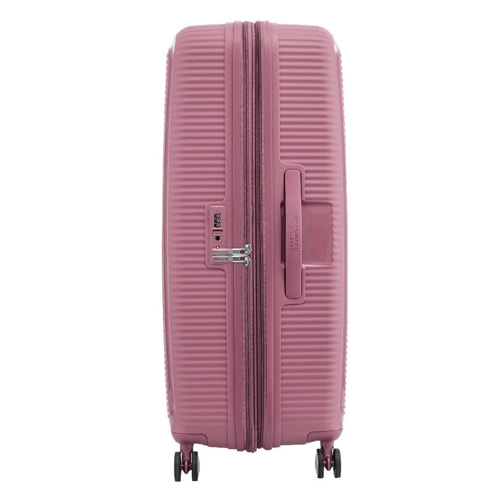 American Tourister Curio Spinner Hard Luggage Trolley Bag, 69cm, AO8X70024– Peach