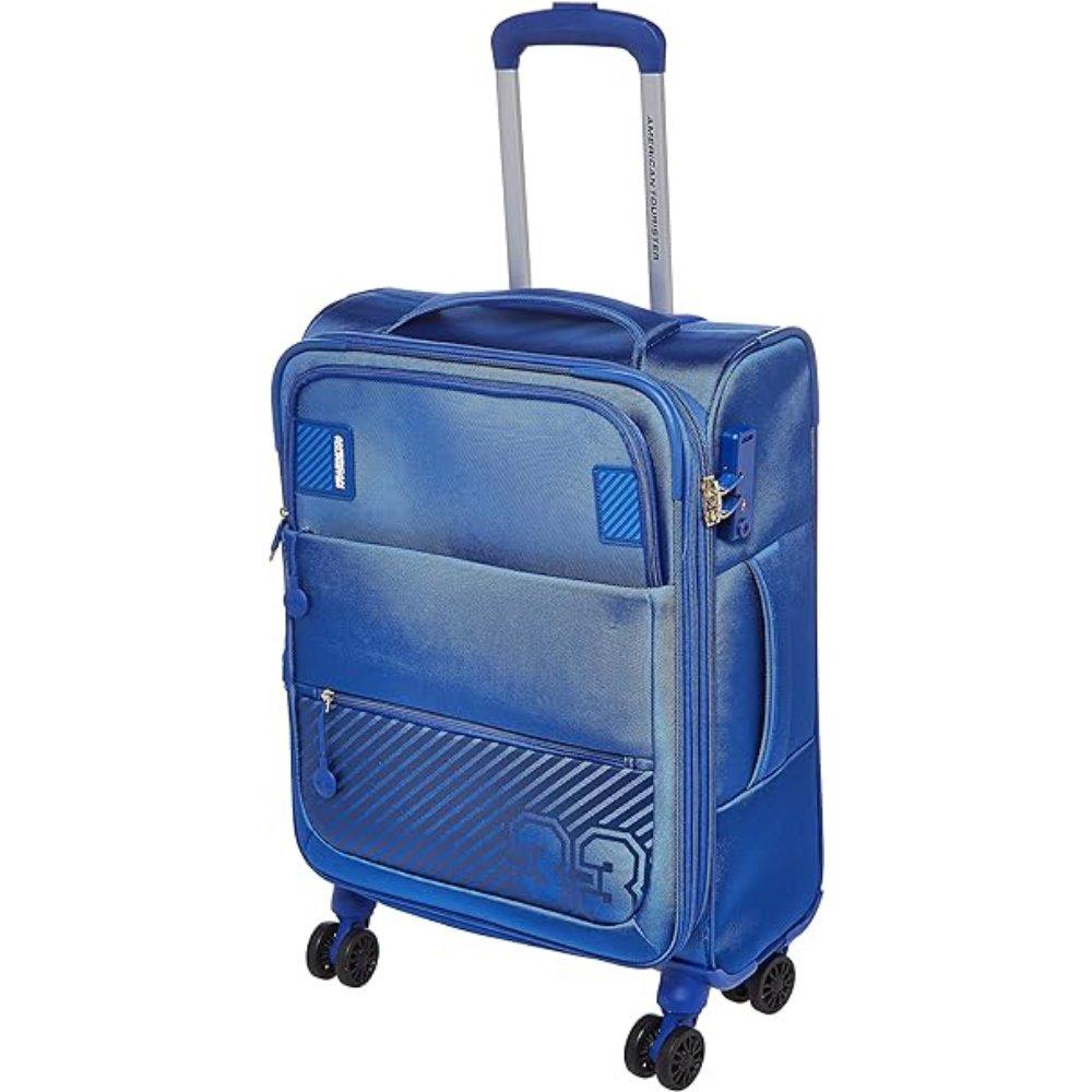 American Tourister Majoris Soft Cabin Luggage Trolley Bag (Set Of 3), 59+70+81CM, LE1X01007– Blue
