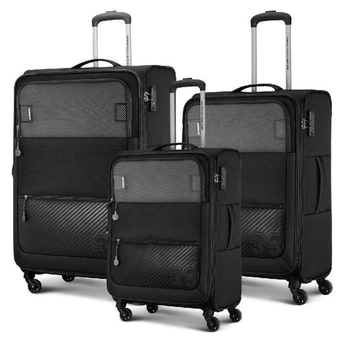 Buy American tourister majoris soft cabin luggage trolley bag (set of 3), 59+70+81cm, le1x0... in Kuwait