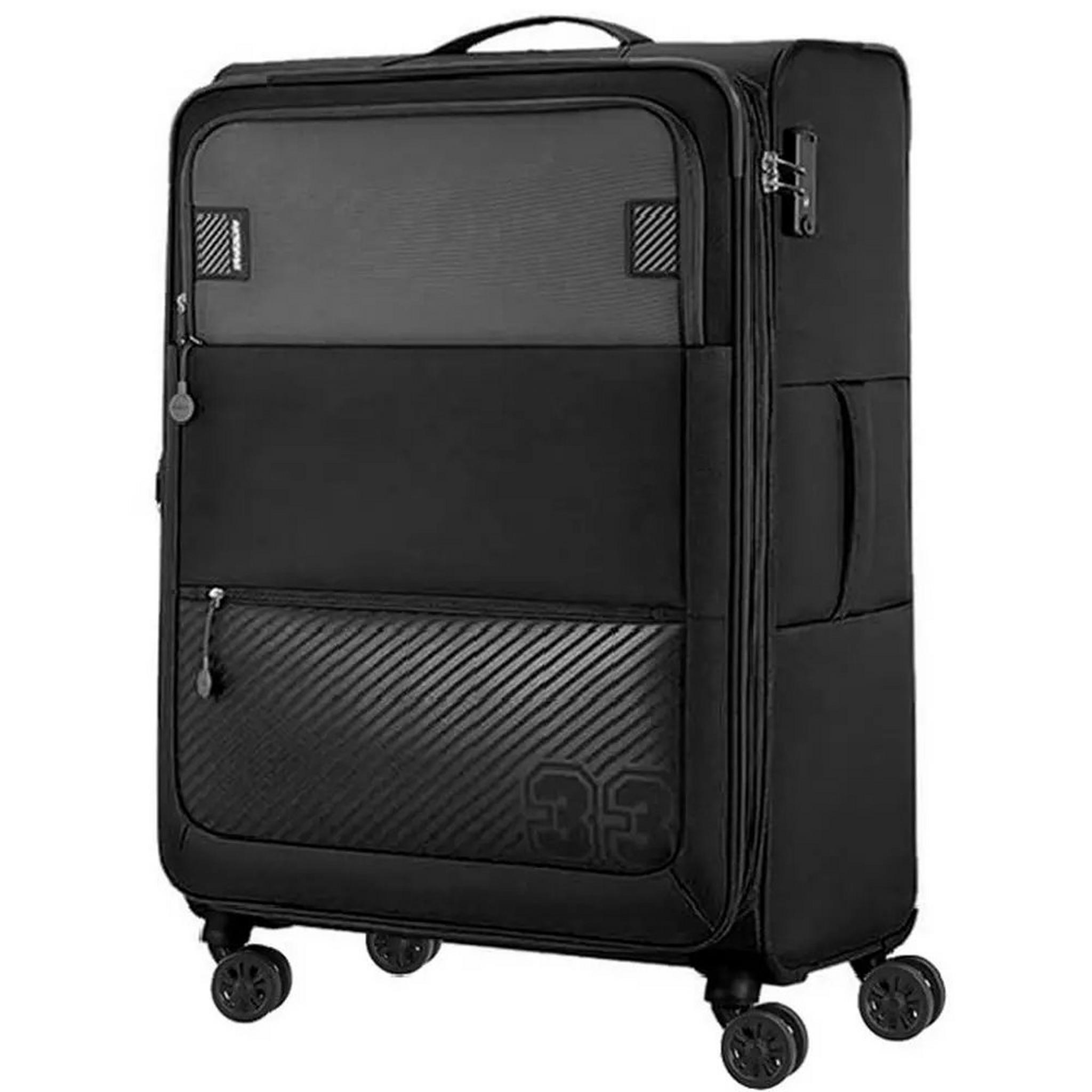 American Tourister Majoris Soft Cabin Luggage Trolley Bag (Set Of 3), 59+70+81CM, LE1X09007 – Black
