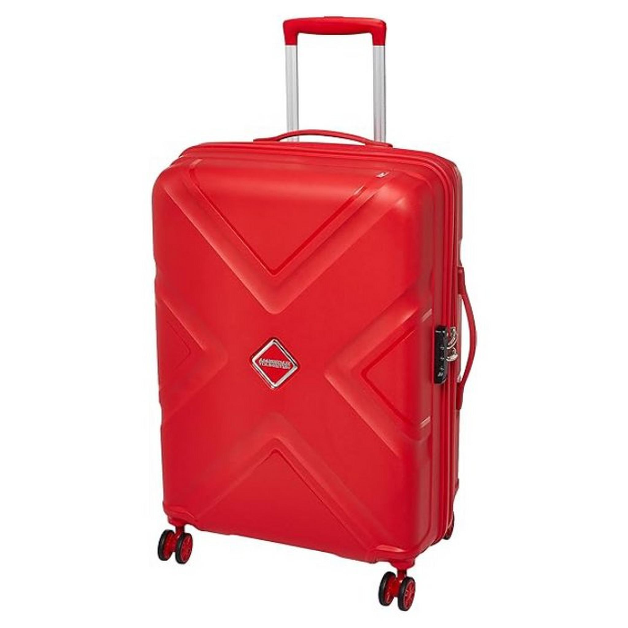 American Tourister Kross Hard Luggage Trolley Bag (Set Of 3), 79+68+55CM, LE2X00104 – Red