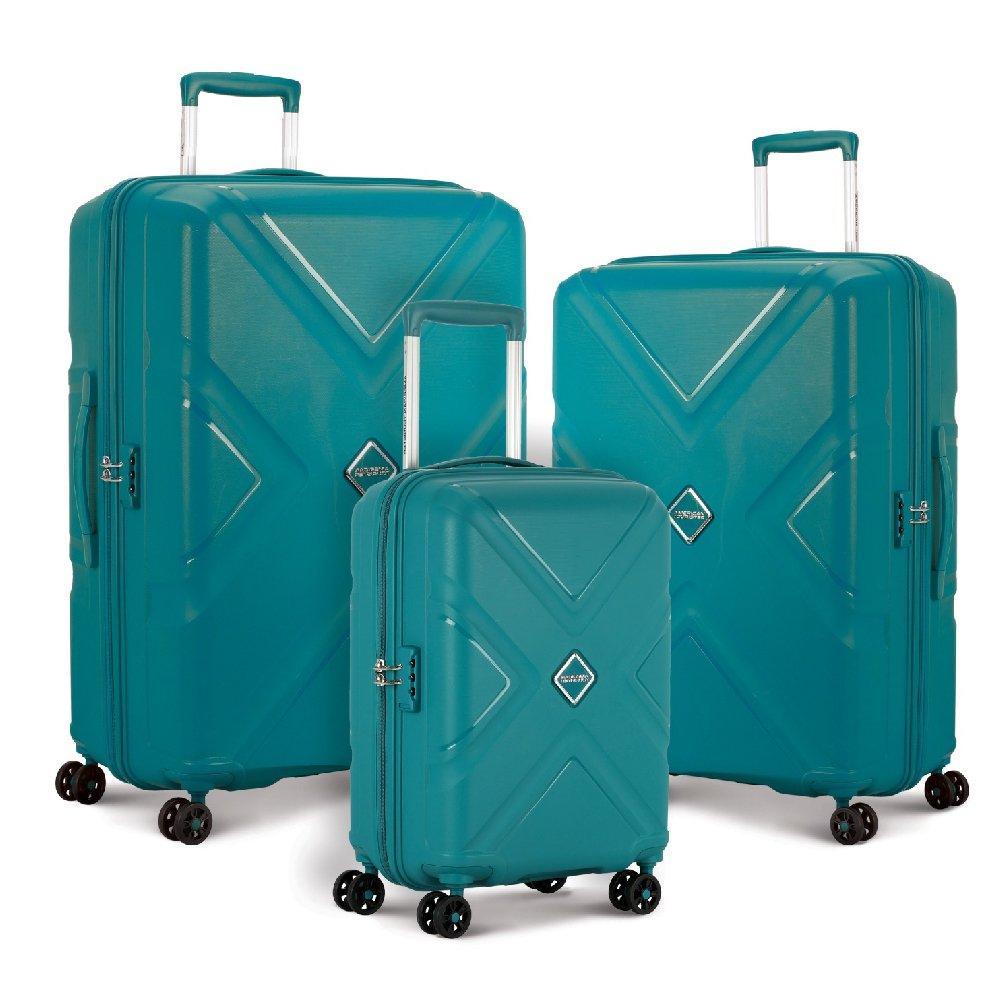 Buy American tourister kross hard luggage trolley bag (set of 3), 79+68+55cm, le2x34104 – g... in Kuwait