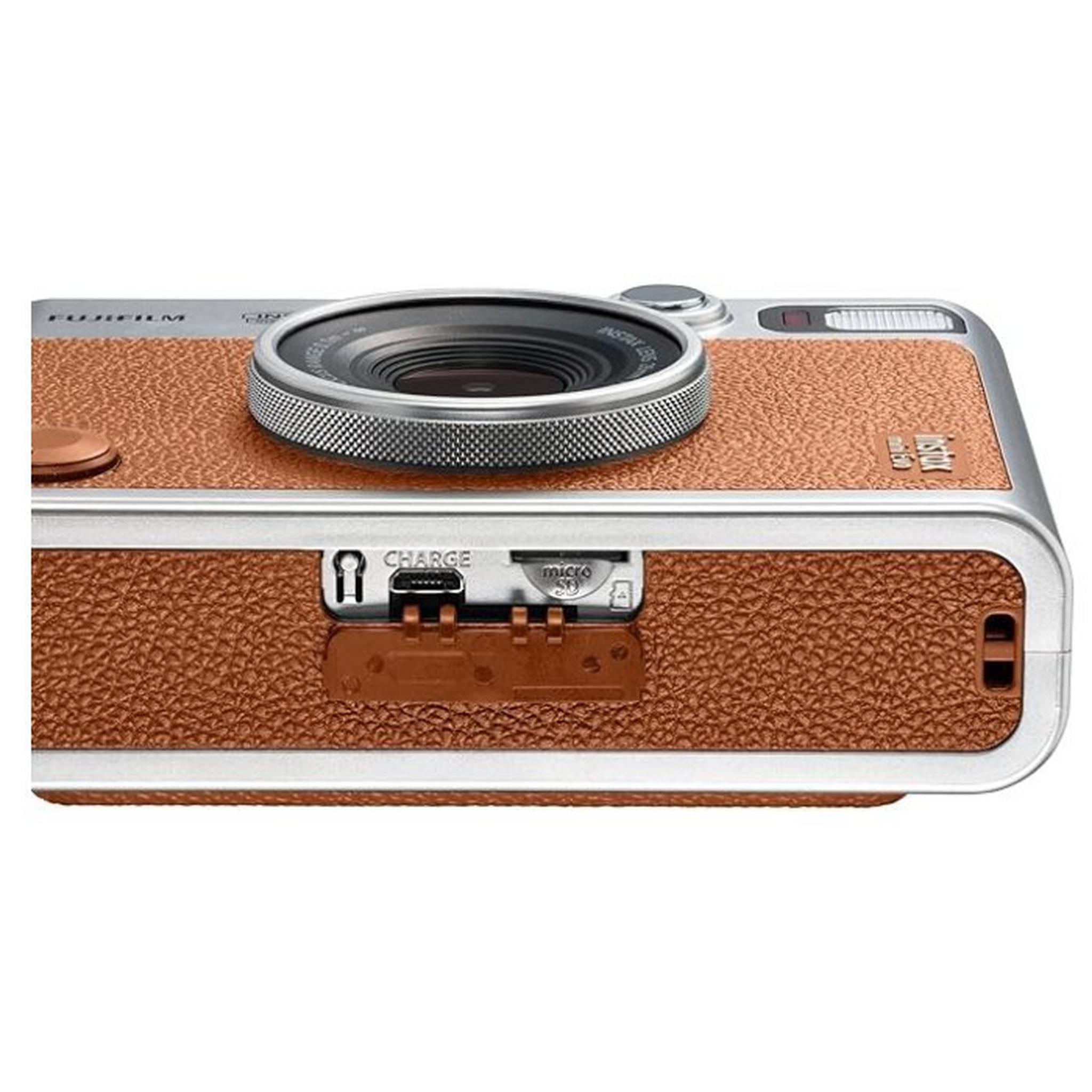 Fujifilm Instax Mini Evo Camera, 28mm, USB Type C Port – Brown