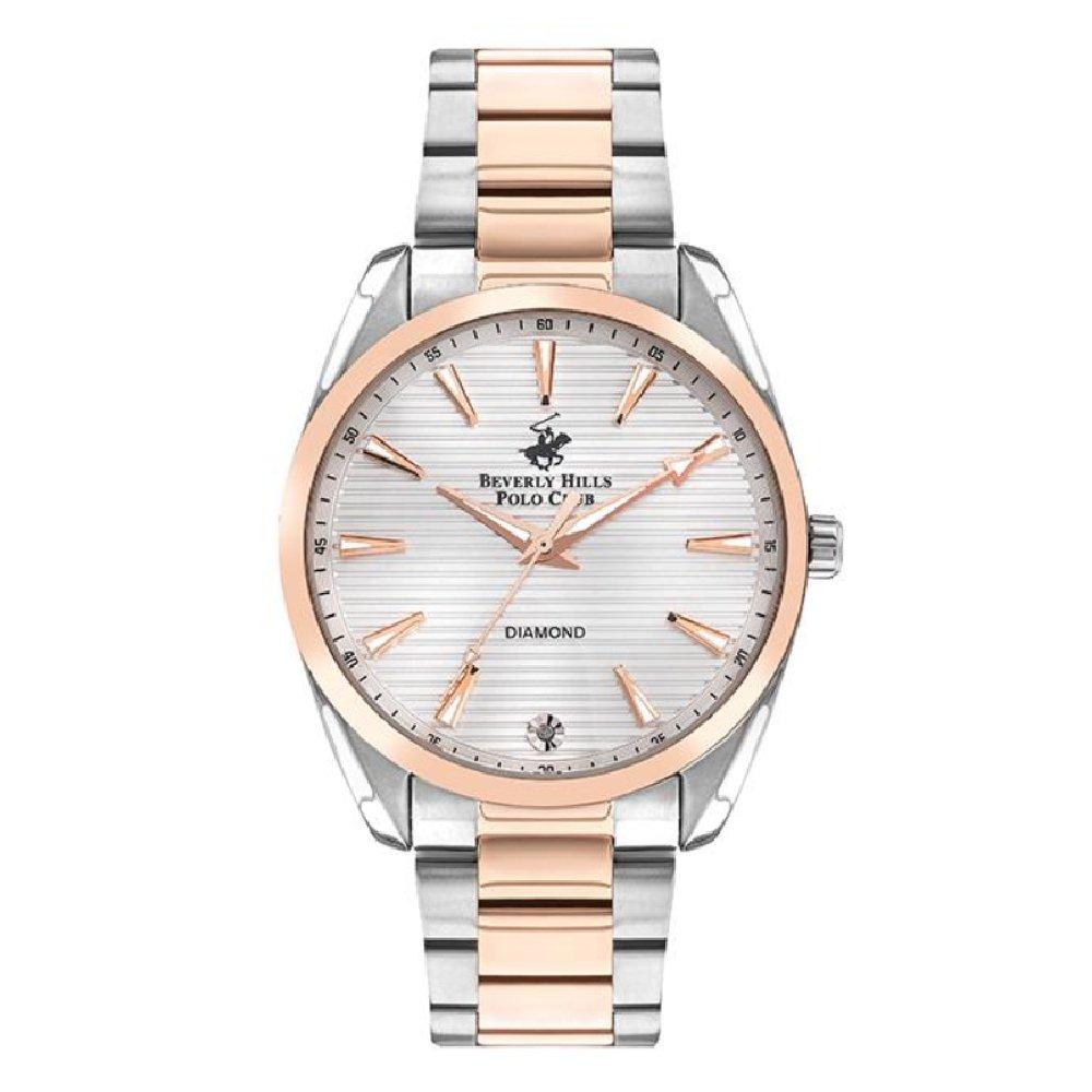 Buy Beverly hills polo club women’s watch, analog, 36mm, bp3338x. 530 – silver & rose gold in Kuwait