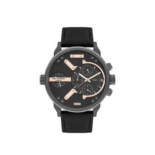 Buy Lee cooper watch for men, multi function, 50mm, leather strap, lc07491. 061 – black in Kuwait