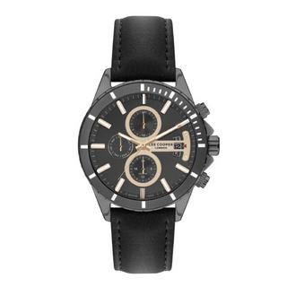 Buy Lee cooper watch for men, multi function, 44mm, leather strap, lc07530. 066 – black in Kuwait