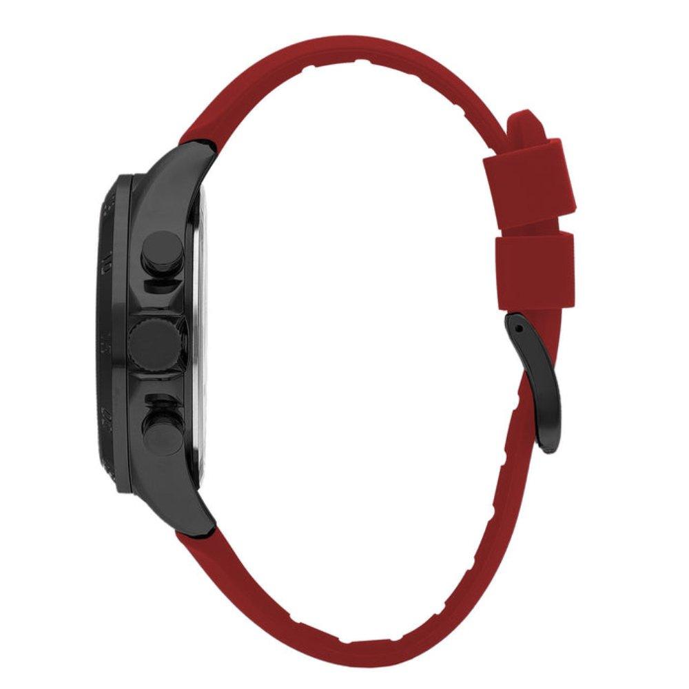 ساعة للرجال من لي كوبر، رقمية، 46 ملم، سوار من السيليكون، LC07559.658 – أحمر