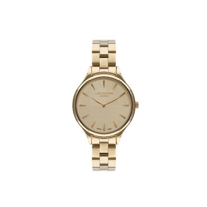 Lee Cooper Dial Watch for Women, Analog, 36mm, Metal Strap, LC07568.110 – Gold