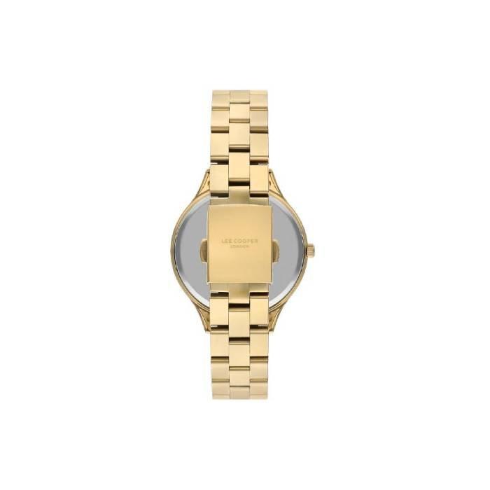 Lee Cooper Dial Watch for Women, Analog, 36mm, Metal Strap, LC07568.110 – Gold
