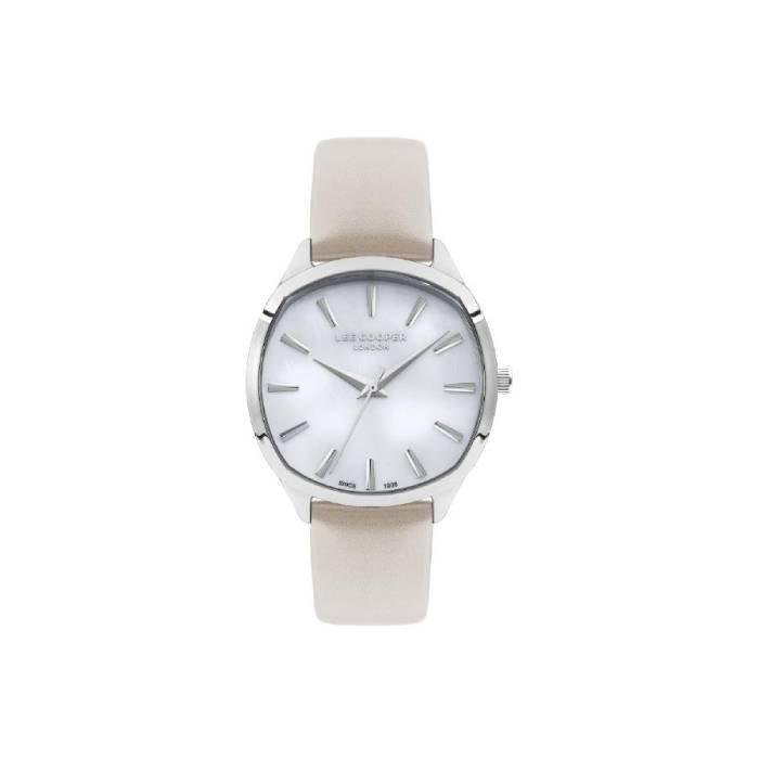 Lee Cooper Dial Watch for Women, Analog, 39mm, Leather Strap, LC07578.322 – Grey